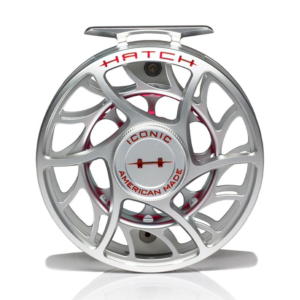 Hatch Iconic Fly Reel – 9 Plus in Clear Red